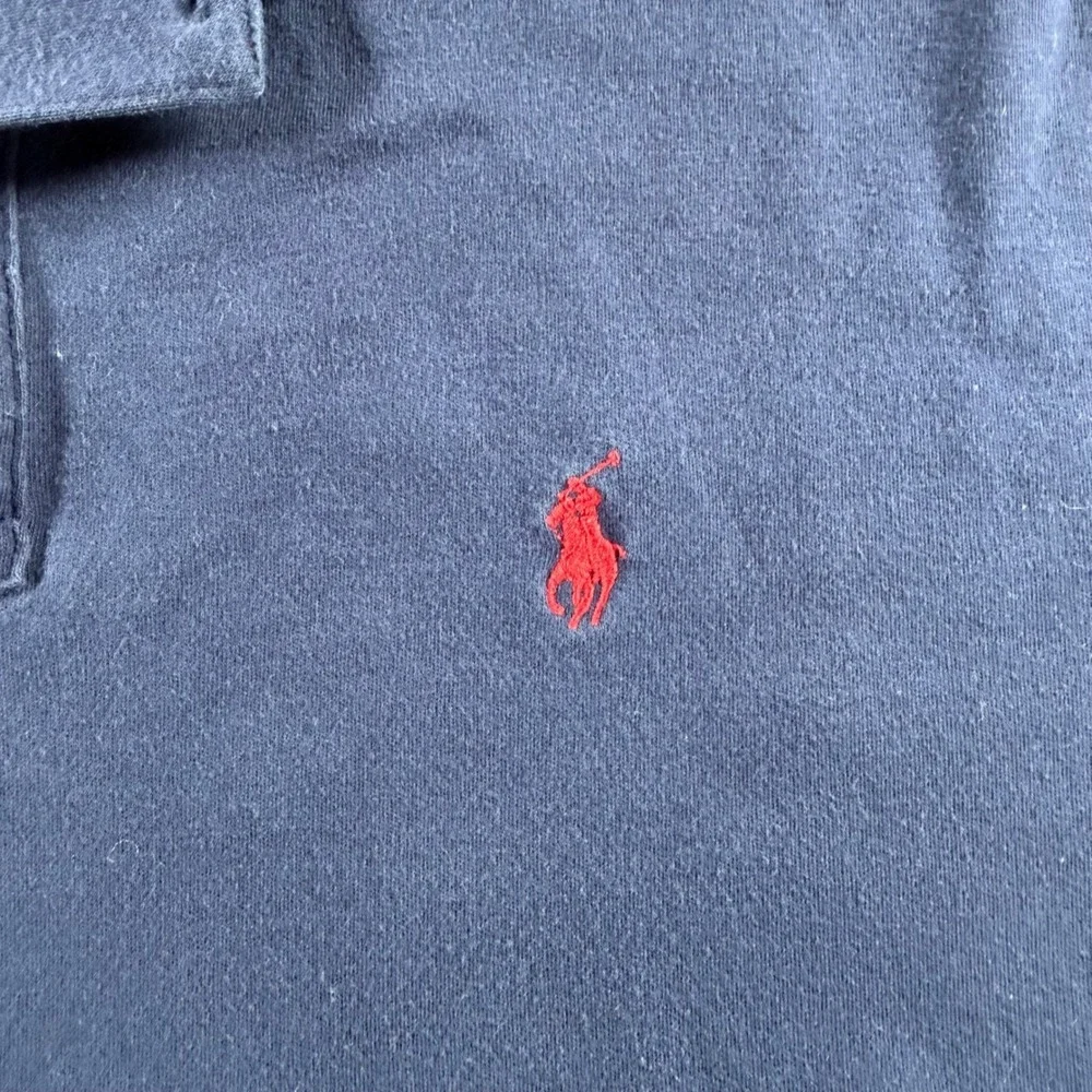 Polo Ralph Lauren Mens Navy Blue Shirt Medium preppy‎ golf resortwear logo pony
